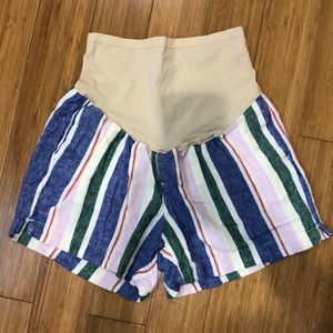 Linen Maternity Shorts